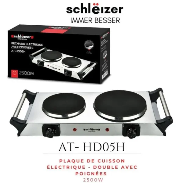 Schleizer -Plaque de cuisson 2 feux 2500W