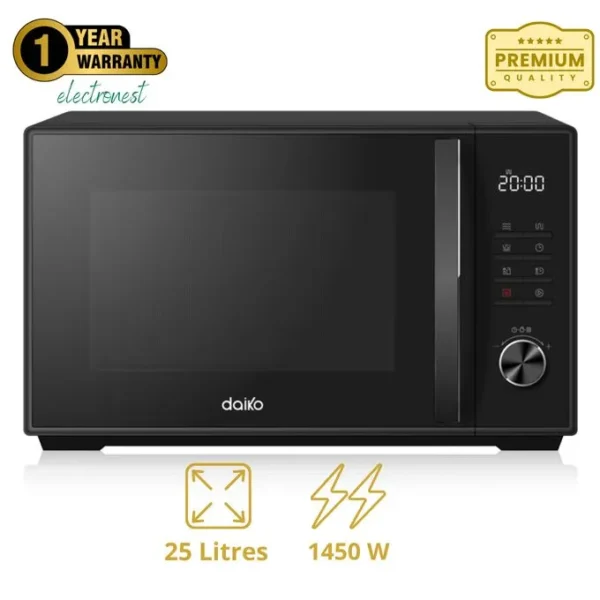 Daiko Micro Ondes et Grill - 25L - 1450W - Plusieurs niveaux de puissance