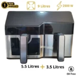 Regal Friteuse sans Huile - Airfryer - 2 paniers - 9 Litres - 2500W