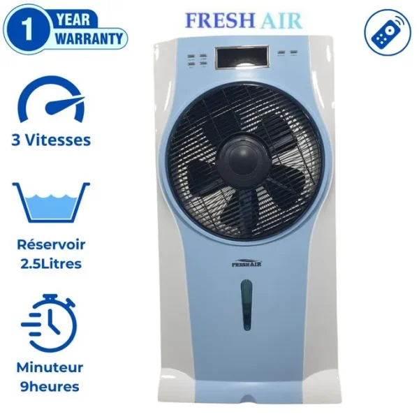 Fresh Air Ventilateur à Eau - Brumisateur Portable - taille XXL - bleu