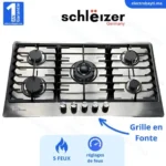 Plaque Schlëizer encastrable 5 Feux SLZ-5S909