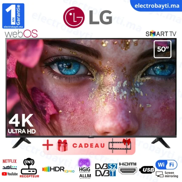 LG -  50" SMART TV WEB OS -  4K UHD - AI ThinQ, α5 Gen7 Processor - FILMMAKER Mode - 50UT73006LA
