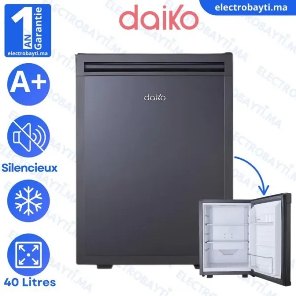 Daiko - Mini réfrigérateur - Mini Bar - Réfrigérateur vitrine 40 L
