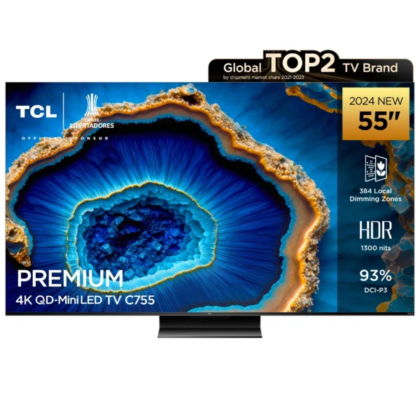 TCL - 55C755- QD-Mini LED - 55" - GoogleTv  - 144HZ VRR - HDR10+1300Nits