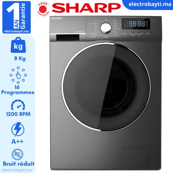 Machine à laver Automatique SHARP 8KG MAL08KSHP