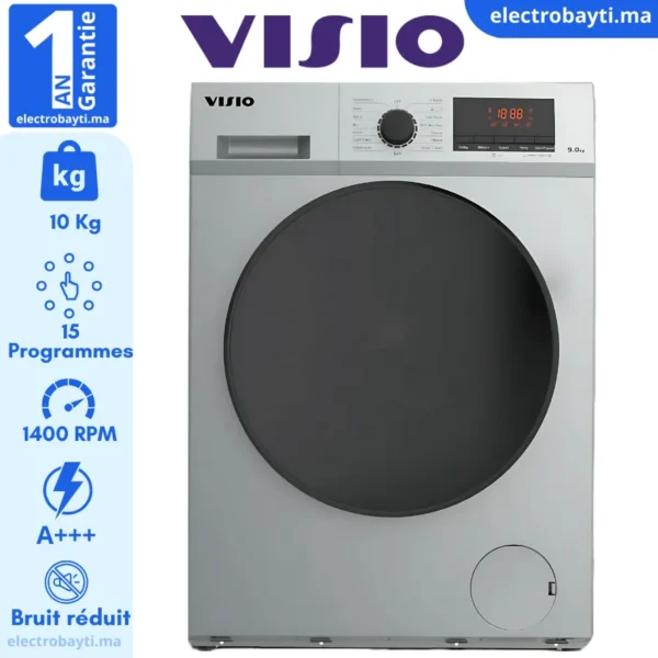 Visio - Machine à laver automatique 10Kg 1400 T/min, A+++, V3XTG100