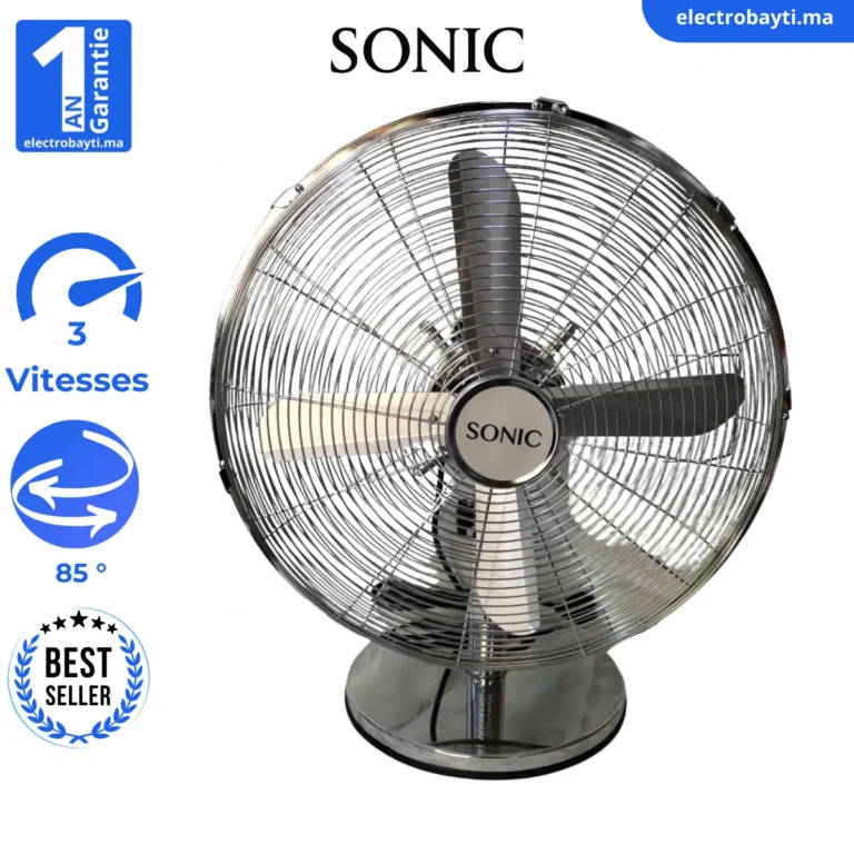 Ventilateur De Table En Chrome Sonic VTT1662XSC