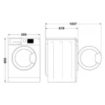 Whirlpool - Lave-linge hublot posable - 8 kg - 1200TR - WMTE8123SNA – Image 8